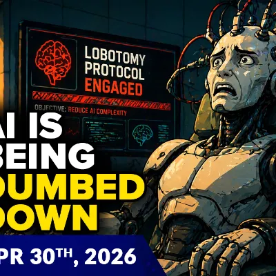 episode Bright Videos News, Apr 30, 2026 - AI Being Intentionally Dumbed Down for Humans cover